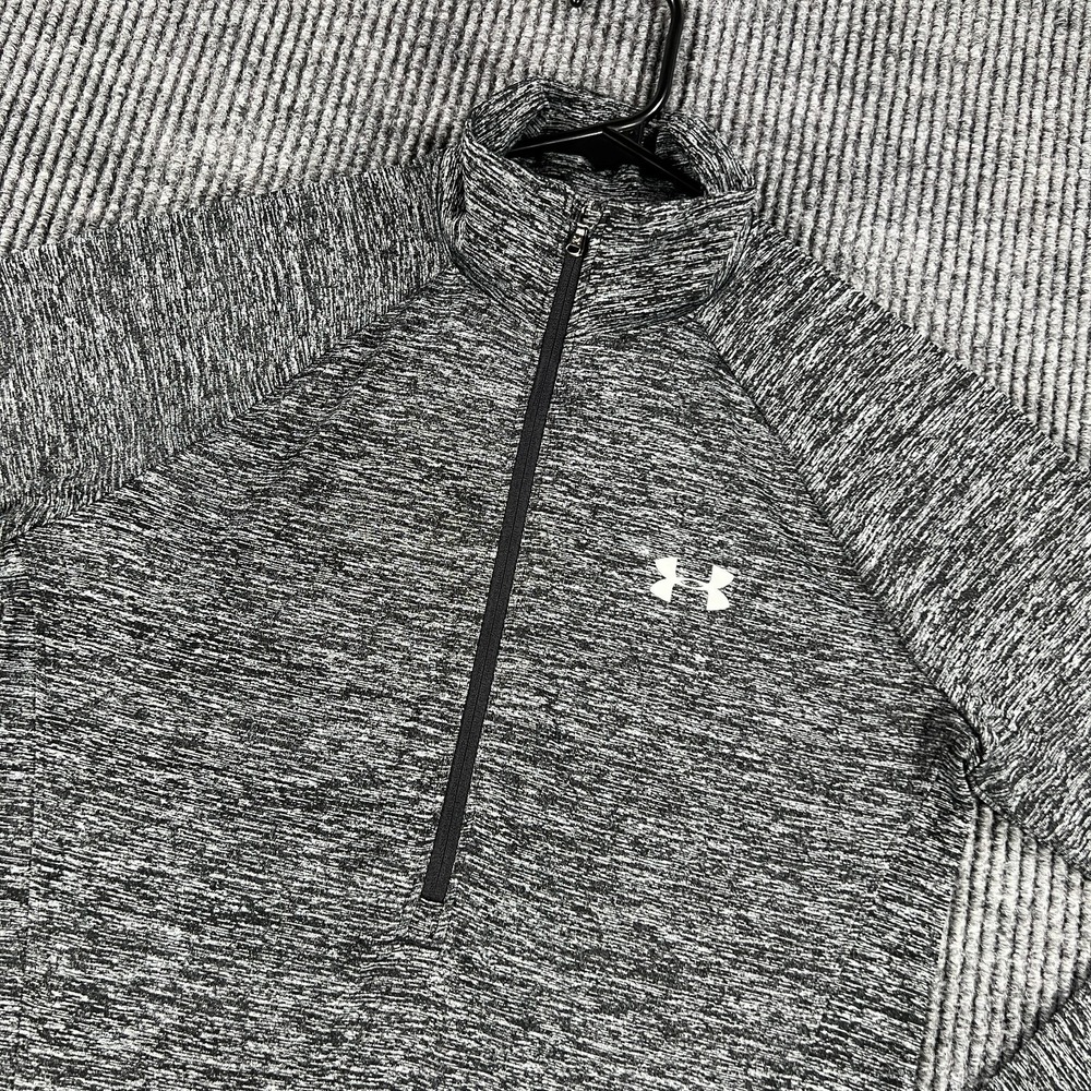 Under Armour Pullover Shirt Womens XS Extra Small Black 1/4 Zip Loose Fit Heat
